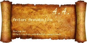 Anton Annabella névjegykártya